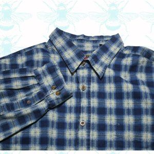 Wrangler Hero Blue Plaid Long Sleeve Button Up Men's Size - XL
